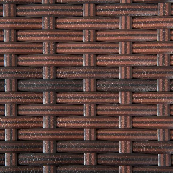 Outsunny Outdoor Rattan Side Table Coffee Table with Plastic Board, Full Woven Table Top for Patio, Garden, Balcony, Mixed Brown - 9