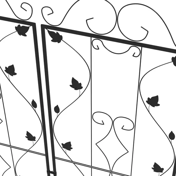 Outsunny Metal Trellis Set of 2, Garden Trellis for Climbing Plants Support Frames, Leaf Design - 9