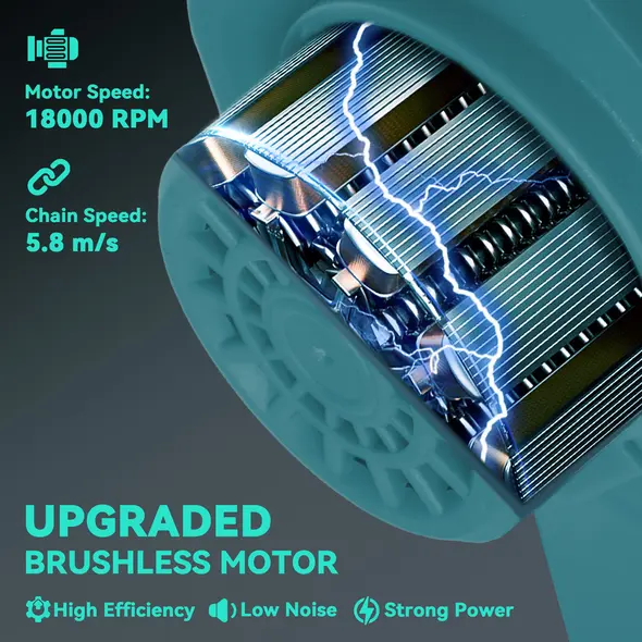 Outsunny Mini Pruning Saw Cordless, 8 Inch Electric Pruning Saw with 2 x 4000mAh Batteries, Brushless Motor and Safety Lock for Tree Trimming, Garden, Wood Cutting, Blue - 4