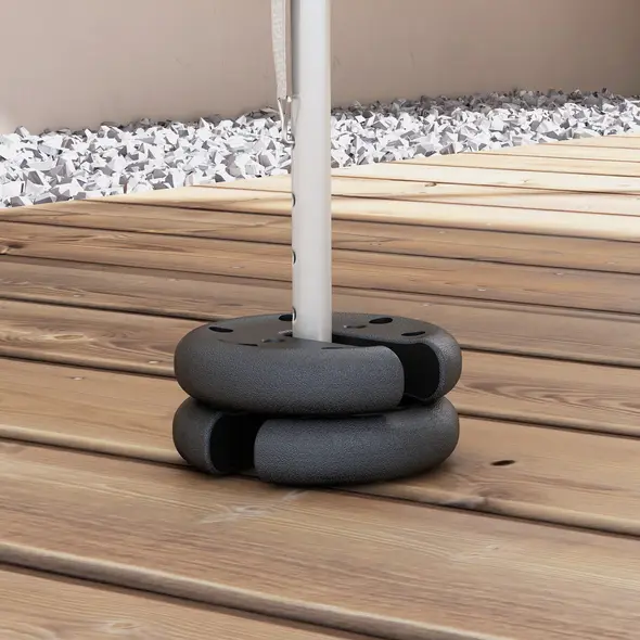 Outsunny Pop up Canopy Tent Weights Set of 4 PCs, Leg Weights for Marquee Party Tent Outdoor Canopy, Total 8.8KG - 8