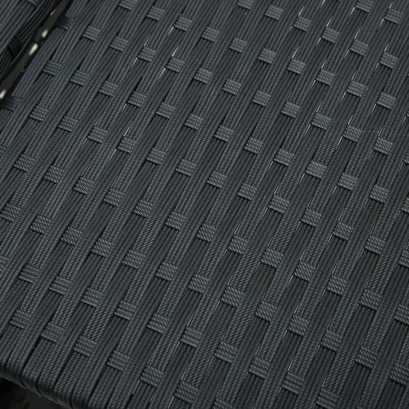 Outsunny Rattan 2-Seater Sofa Sun Lounger Bed-Black - 9