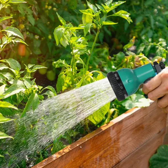 Outsunny Retractable Hose Reel Wall Mounted, 30+2m Garden Hose Pipe Reel with Lock, Auto Rewind, 7 in 1 Spray Nozzle, Includes Wall Fixings, 180° Swivel, Outdoor Watering, 59 x 23 x 42 cm, Green - 8