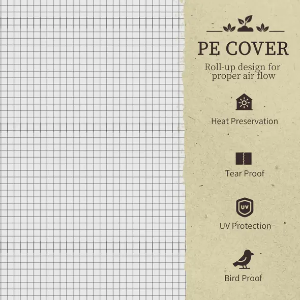 Outsunny Raised Garden Bed Outdoor Elevated Wood Planter Box w/ PE Cover, Dark Grey - 4