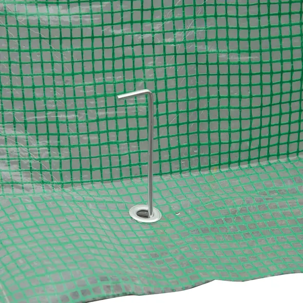 Outsunny Pop-up Small Greenhouse, Outdoor Walk-in Tomato Greenhouse with Carrying Bag, PE Cover, Steel Frame, Green, 2.4L x 1.8W x 2.4H m - 9