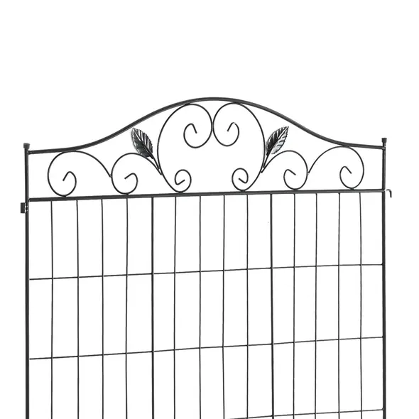Outsunny Set of 2 Decorative Garden Fence, 8 Panels Metal Picket Fence, Versatile Shapes for Patio Lawn, 365cm x 112cm, Black - 9