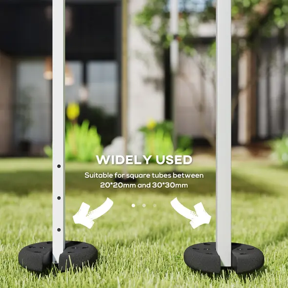 Outsunny Pop up Canopy Tent Weights Set of 4 PCs, Leg Weights for Marquee Party Tent Outdoor Canopy, Total 8.8KG - 6