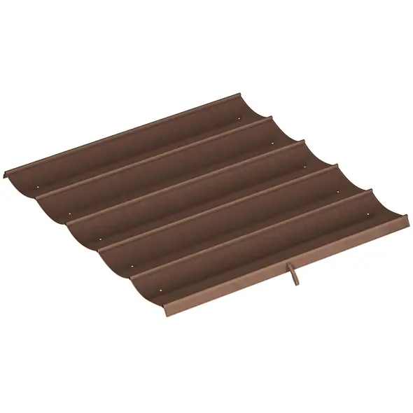 Outsunny Retractable Pergola Cover, 2.55 x 2.5 m Replacement Canopy Fabric for 3 x 3 m Frame, Roof Top Only, Brown - 1