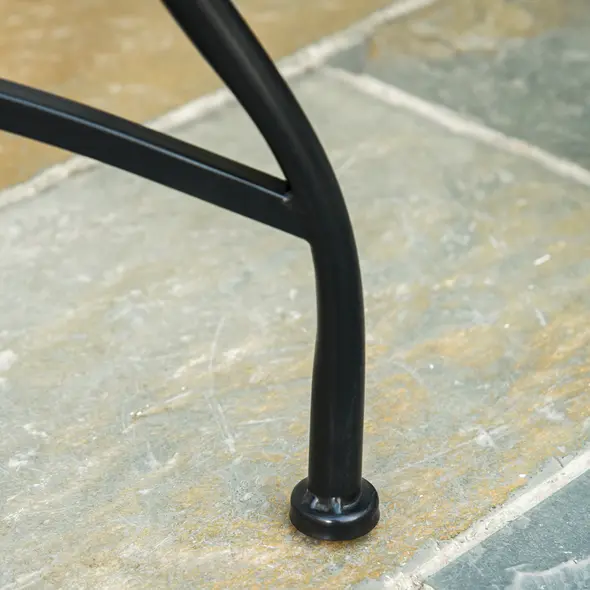 Outsunny Round Mosaic Tabletop Garden Table - Grey/Black - 9