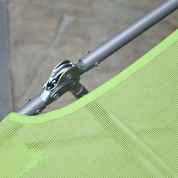 Outsunny Single Folding Sun Lounger - Green - 8
