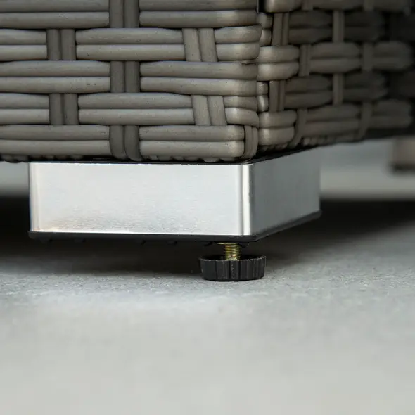 Outsunny Seven-Piece Rattan Garden Sofa Set, with Expanding Table - Grey - 9