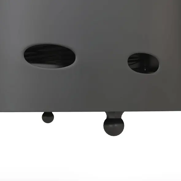 Outsunny Smokeless Fire Pit, 38cm Portable Wood Burning Firepit with Spark Screen and Poker, Low Smoke Camping Bonfire Stove for Garden Patio Picnic, Dark Grey - 8