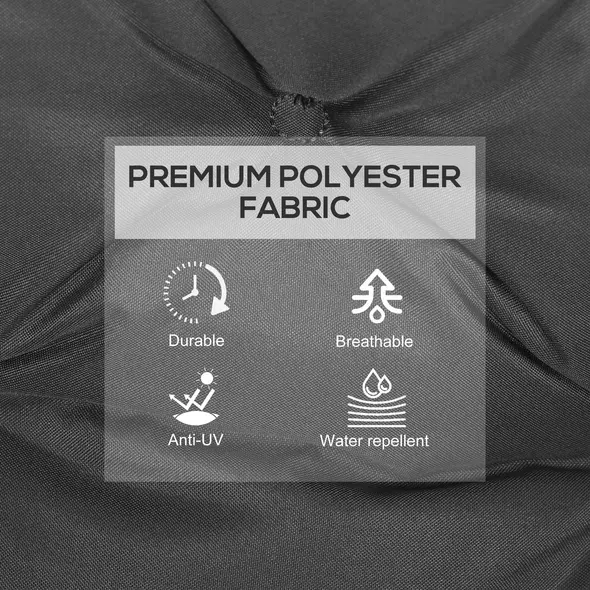 Outsunny Set of Two Outdoor Seat Cushions - Dark Grey - 4