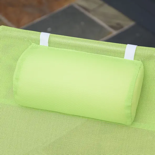 Outsunny Single Folding Sun Lounger - Green - 9