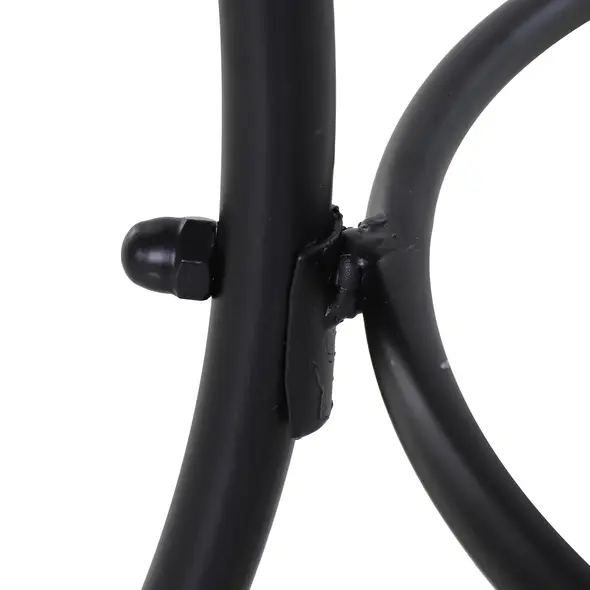 Outsunny Square Garden Metal Bistro Table Outdoor Patio Coffee Side Desk - Black 45L X 45W X 50H CM - 7