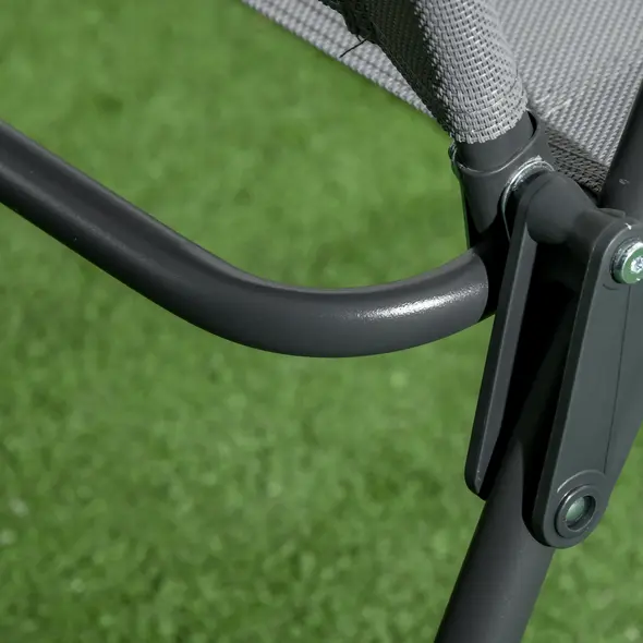 Outsunny Three-Piece Garden Seat Set, with Glass-Top Table - Light Grey - 8