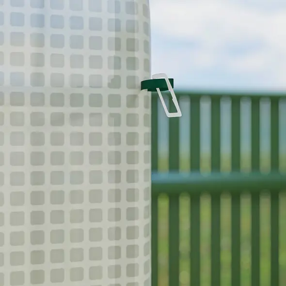 Outsunny Walk-in Greenhouse, Outdoor Tomato Greenhouse with Roll-up Door and Mesh Windows, PE Cover, 200 x 140 x 200cm, White - 9