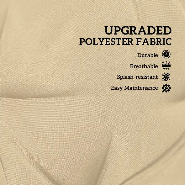 Outsunny Two-Seater Bench Cushion - Khaki - 4