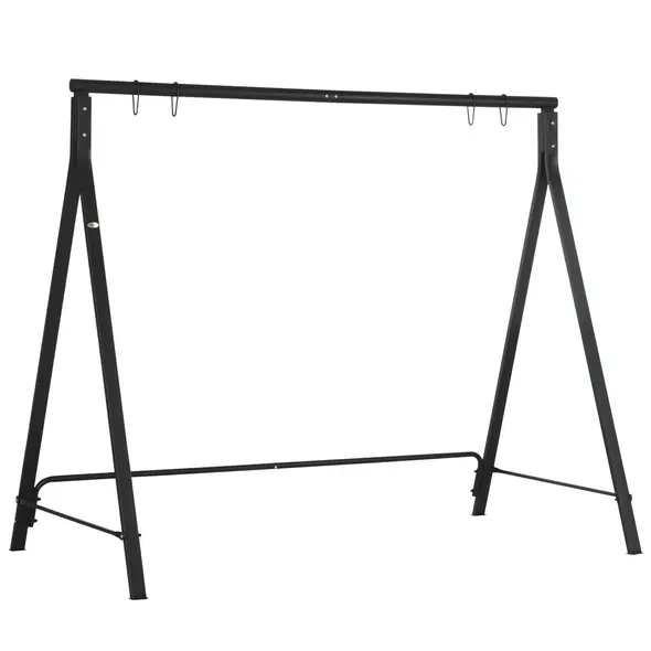 Outsunny Steel Frame Multi-Swing Seat Frame - Black - 1
