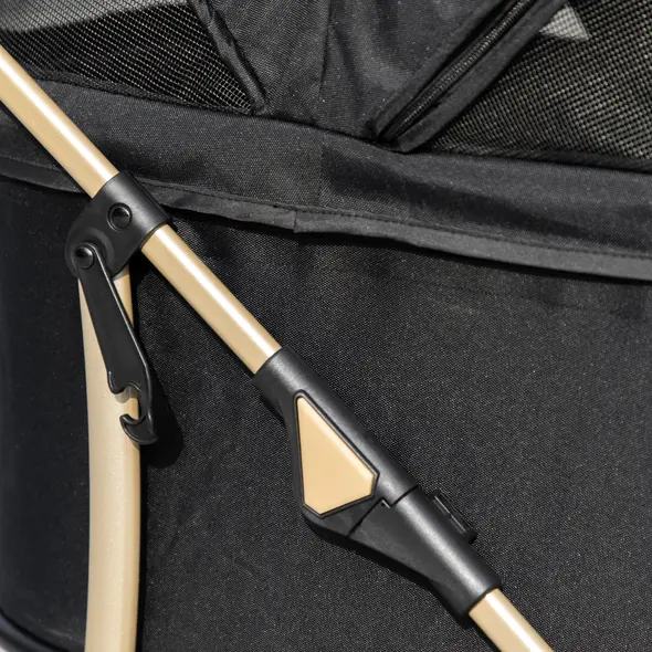 PawHut 3 In 1 Detachable Pet Stroller, for Extra Small and Small Dogs - Black - 9