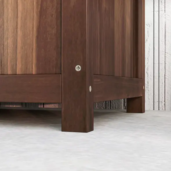 Outsunny Wooden Planter with Trellis, Freestanding Raised Bed for Garden with Lattice, Outdoor Planter Box for Climbing Plants, Vines, Flowers, 76 x 36 x 170 cm, Dark Brown - 9