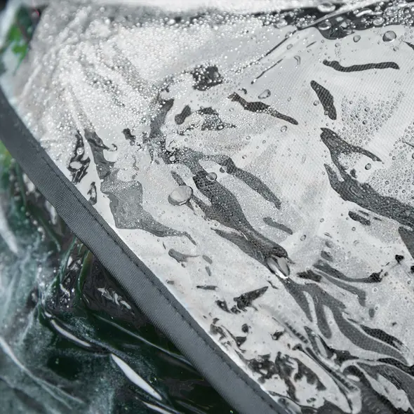 PawHut Detachable Pet Stroller with Rain Cover, 3 In 1 Cat Dog Pushchair, Foldable Carrying Bag w/ Universal Wheels, Brake, Canopy, Basket, Storage Bag for Small and Tiny Dogs - Black - 8