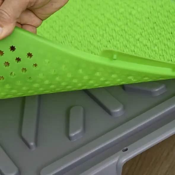 PawHut Artificial Grass Dog Toilet with Tray for Potty Training Indoor Outdoor, 2 Packs, 67 x 41cm - 9