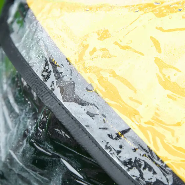 PawHut Detachable Pet Stroller with Rain Cover, 3 In 1 Cat Dog Pushchair, Foldable Carrying Bag w/ Universal Wheels, Brake, Canopy, Basket, Storage Bag for Small and Tiny Dogs - Yellow - 8