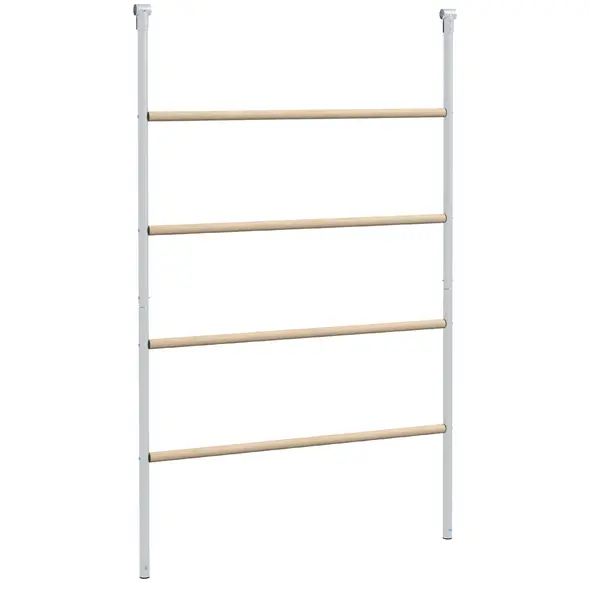 PawHut Chicken Perch for Coop, Wooden and Galvanised Steel Roosting Bar Jungle Gym, Chicken Roosting Ladder for Backyard Farm - 1