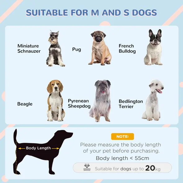 PawHut Dog House Outdoor Elevated Dog Bed with Removable Cover, Mesh Windows, Storage Bag, for S and M-Sized Dogs, Grey - 4