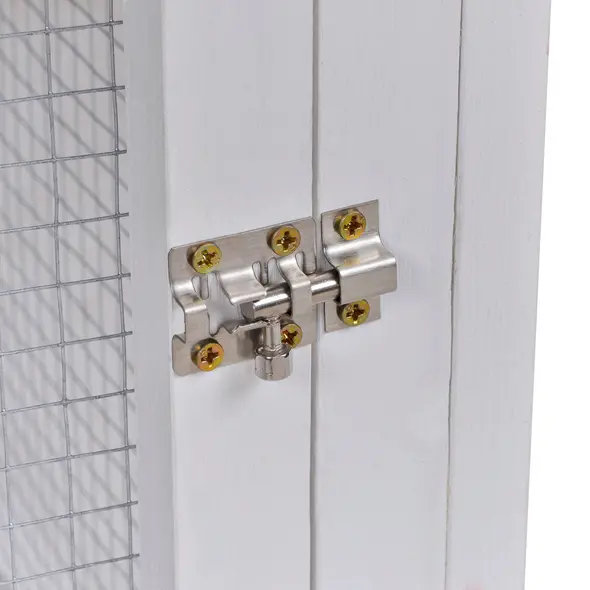 PawHut Guinea Pigs Hutches Wood Bunny Cage for Outdoor Indoor w/ Pull Out Tray Run Box Ramp - 7