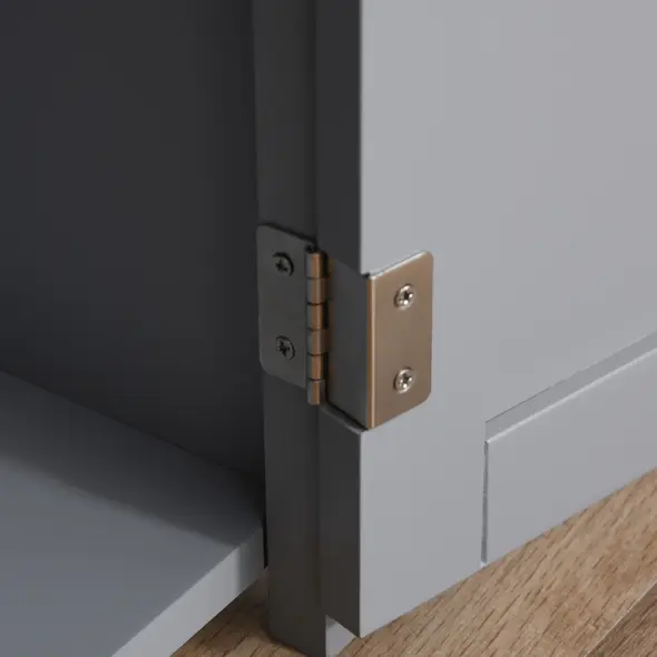 PawHut Wooden Cat Litter Box Enclosure Furniture with Adjustable Interior Wall & Large Tabletop for Nightstand, Grey - 8