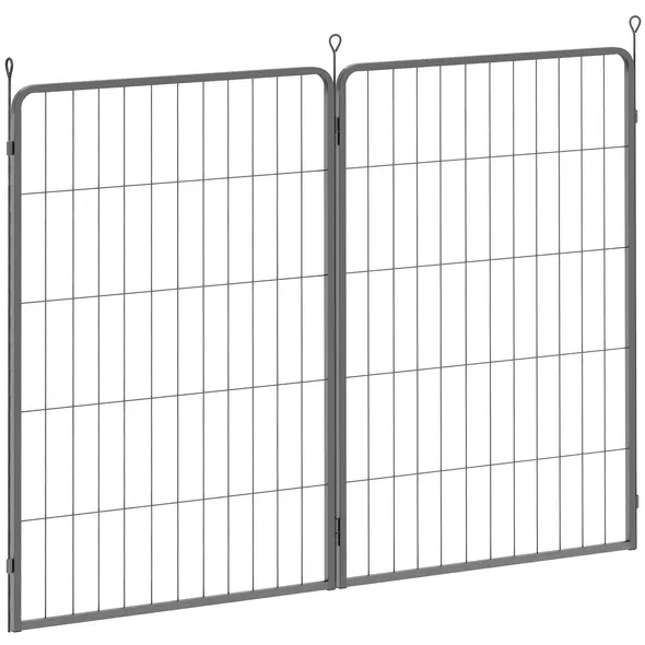 PawHut Two-Piece Dog Pen Expansion Pack for Large Dogs, 100cm Tall Animal Pen with Three Connecting Stakes - 1