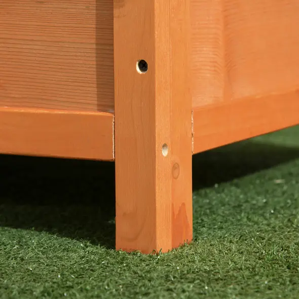 PawHut Wooden Dog Kennel Elevated Dog Pet House w/ Open Top 82W x 58D x 58H cm - 7