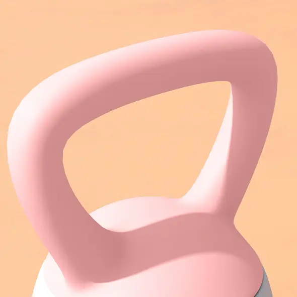 SPORTNOW 4KG Soft Kettlebell, Kettlebell with Non-Slip Handle for Home Gym, Weight Lifting, Strength Training, Pink/Grey - 9