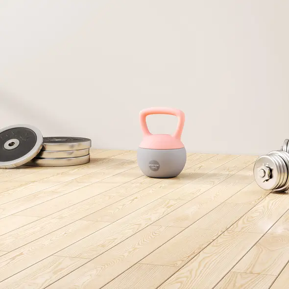 SPORTNOW 10KG Soft Kettlebell, Kettlebell with Non-Slip Handle for Home Gym, Weight Lifting, Strength Training, Pink/Grey - 7