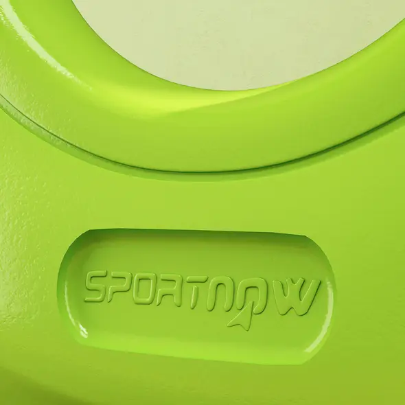 SPORTNOW 8kg Kettlebell, Kettle Bell with Wide Handle for Home Gym, Weight Lifting, Strength Training, Green - 9