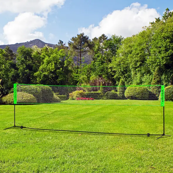 SPORTNOW Badminton Net Set, Height Adjustable Net for Pickleball, Volleyball, Badminton, with 3 Shuttlecocks, 4 Rackets - 2