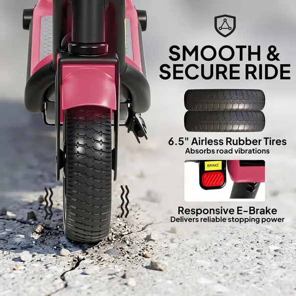 SPORTNOW Electric Scooter for Kids, with LED Display, Pink - 7