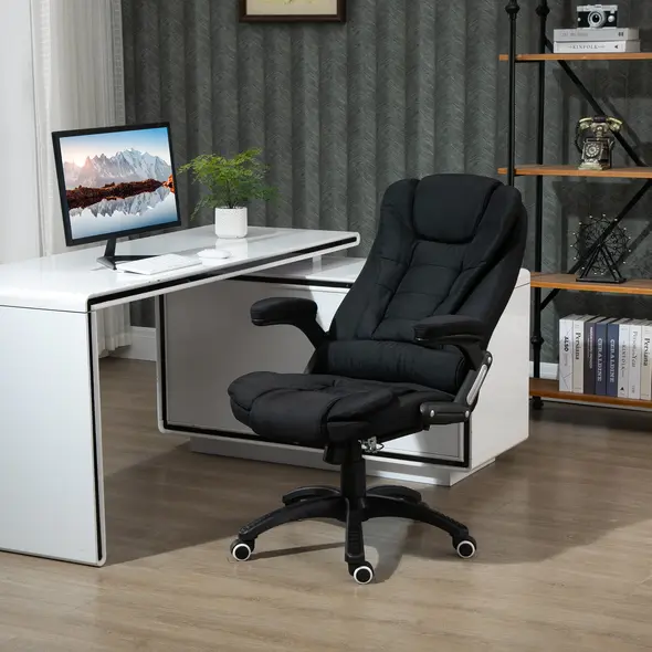 Vinsetto Ergonomic Office Chair Comfortable Desk Chair with Armrests Adjustable Height Reclining and Tilt Function Black - 2