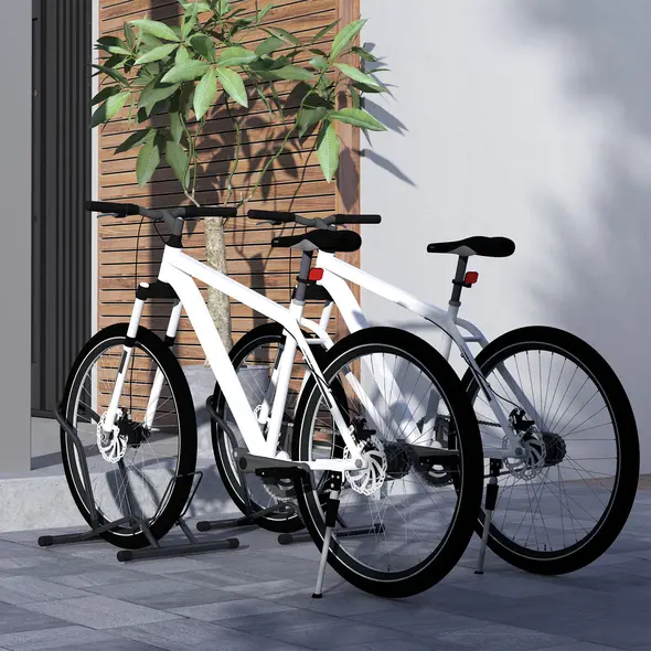 Two Bike Stands, Bicycle Storage Rack, for Indoor Garages, Home, Office - 2