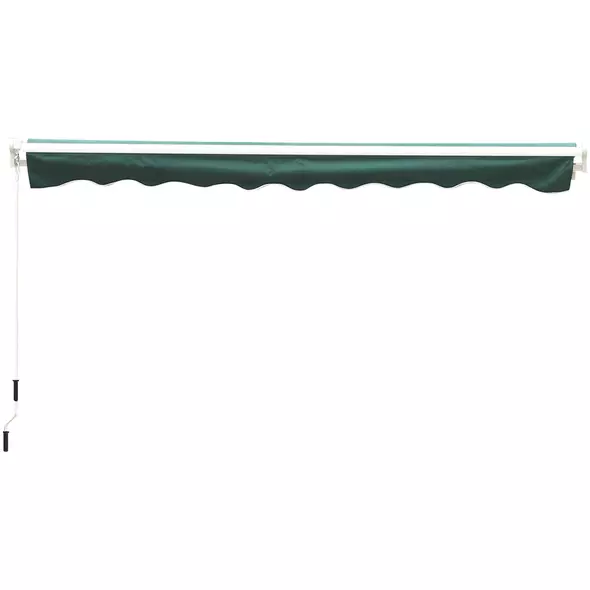 Outsunny Manual Retractable Awning, 3.5x2.5 m-Green - 6