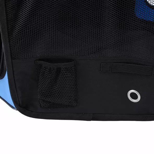 PawHut Portable Cat Dog Playpen Pet Puppy Rabbit Guinea Pig Pen Run Dia 90 x 41H cm Indoor & Outdoor Blue - 8