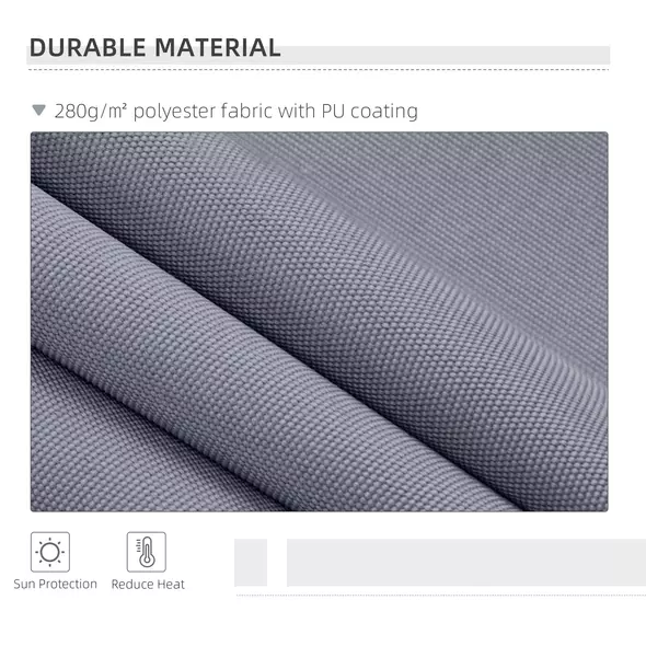 Outsunny Manual Retractable Awning, size (4m x3m)-Grey - 4
