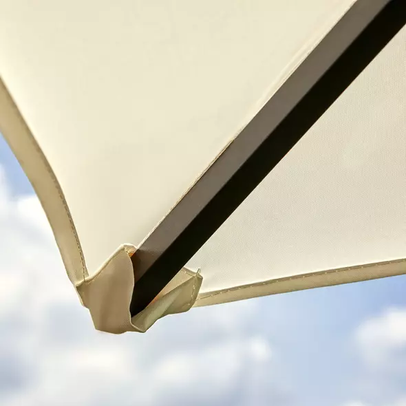 Outsunny 3 x 3 Meters Patio Garden Metal Gazebo Marquee Steel Frame with Canopy Awning Tent Water Resistant Cream - 7