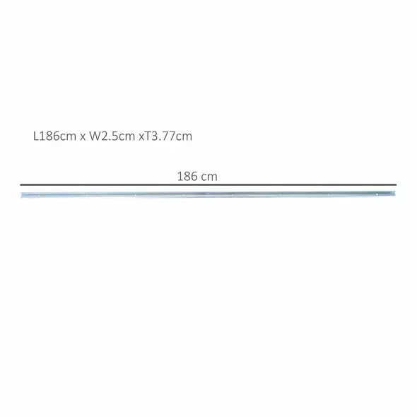 HOMCOM 6FT Modern Sliding Barn Door Closet Hardware Track Kit Track System Unit for Single Wooden Door - 3