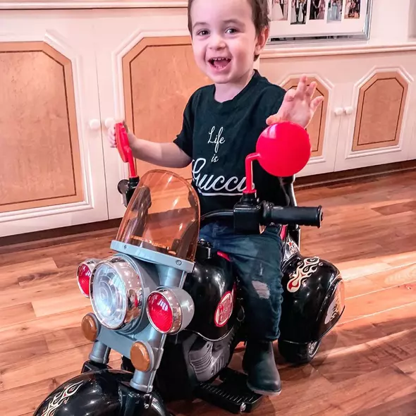 HOMCOM Kids Ride On Toy Car Motorbike Electric Scooter 6V Battery Operated Toy Trike-Black - 2