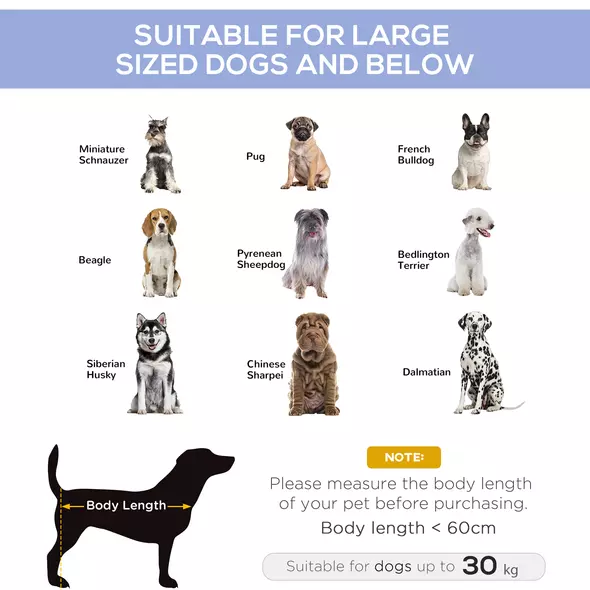 PawHut Raised Dog Bed Cat Elevated Lifted Puppy Pet Elevated Cot Portable Camping Basket – Blue (Large) - 4