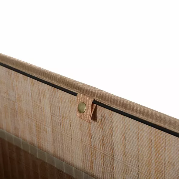 HOMCOM 100L Collapsible Natural Wood  Laundry Hamper Organizer Clothes Washing Basket Bin Storage Box w/Lid Removable Lining 52x32x63cm, Wood Color - 8