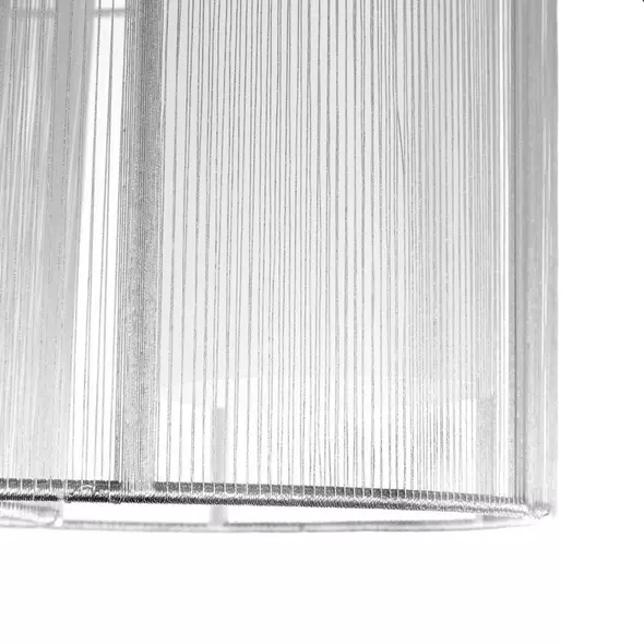 HOMCOM Modern Chandelier, Semi-Flush Mount Ceiling Light with 2 Light, E27 Bulb Base for Hallway, Dining Room, Living Room, White and Silver - 9