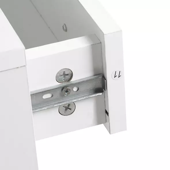 HOMCOM 2PC Shoes Storage Chest Cloths Rack Unit w/Mirror Multiple Shelves Large Storage Capacity Shoes Cabinet 6 Hooks Cloth Rack White - 7